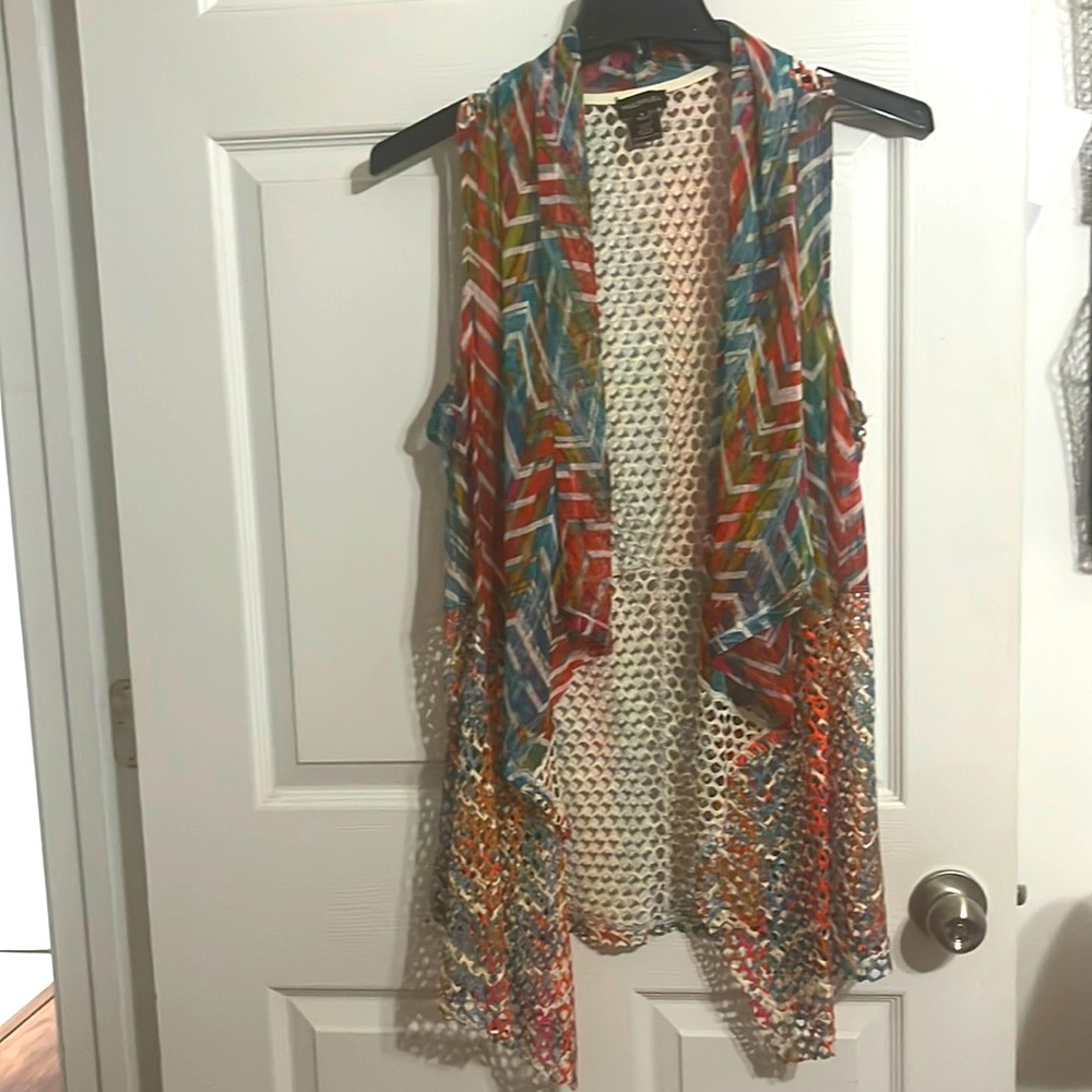 Multiples brand vest. Fun and funky - M